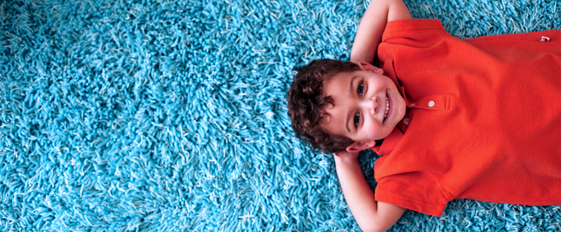 Kid on carpet