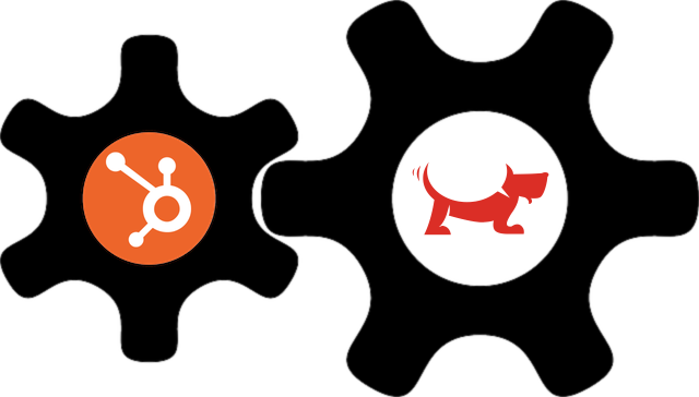 Cogs with HubSpot and Rex logos